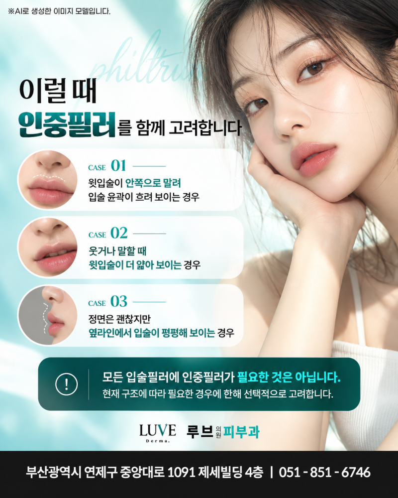 입술필러만으로 아쉬울 때, 부산인중필러를 함께 고려하는 이유 (부산필러추천 - 루브의원) 사진 4